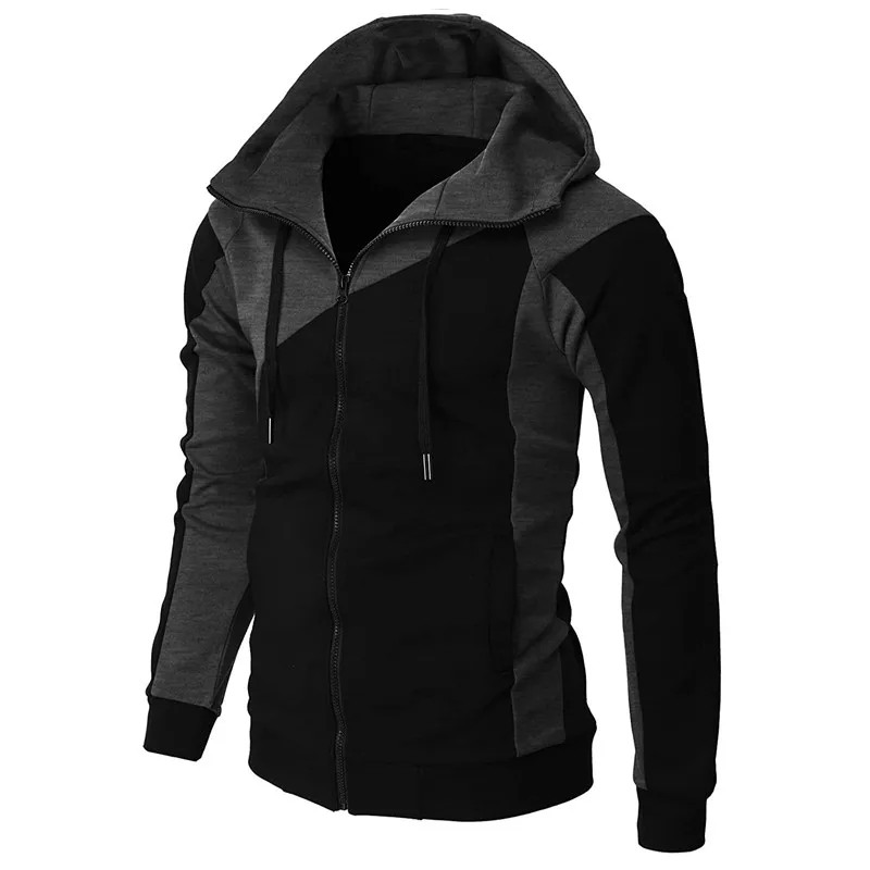 New Men's Jackets Hooded Coats Casual Hip Hop Zipper Sweatshirts Male Tracksuit Fashion Keep Warm Hoodie Male Clothing Outerwear