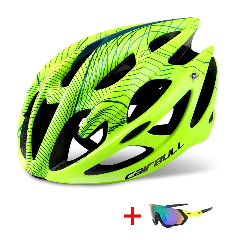 Унисекс спортивный шлем для езды на велосипеде с солнцезащитными очками специализированный шлем FR MTB велосипедный шлем в форме шоссейного горного велосипеда шлем - Цвет: Green