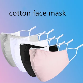 

Face Cotton Masks Washable Adjustable Breathable Dust-Proof Ear Band Protection Simplicity Style Mouth Masks For Women Men