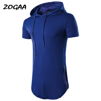 

ZOGAA men's long-sleeved hooded casual T-shirt, fashionable and stylish T-shirt, comfortable cotton size S-2XL