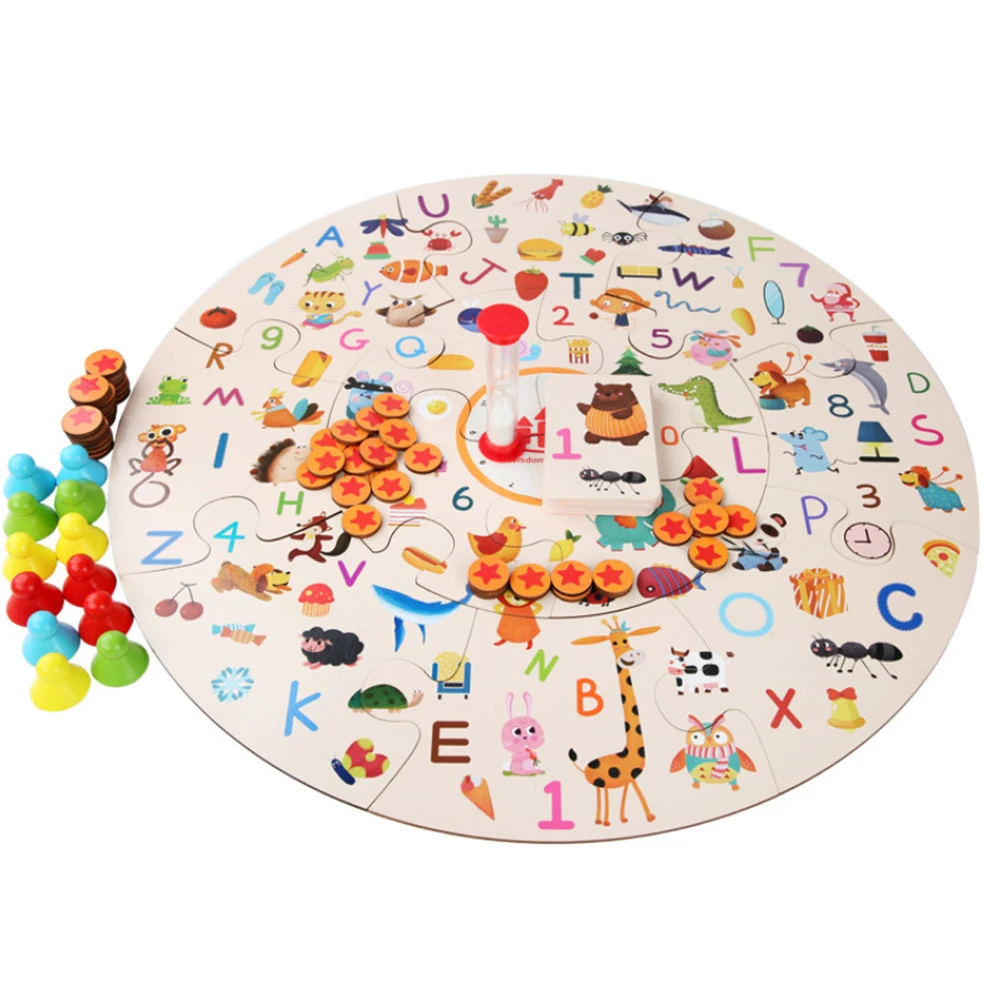 

Wooden Children Puzzle Training Toy Board Game Chess Memory Matching Game Looking Learning Education Puzzle Toy
