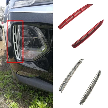 

Car Headlights Air Inlet Frame Cover Trim Chromium Styling Exterior Accessories for Hyundai Santa Fe Santafe IX45 4TH 2019 2020