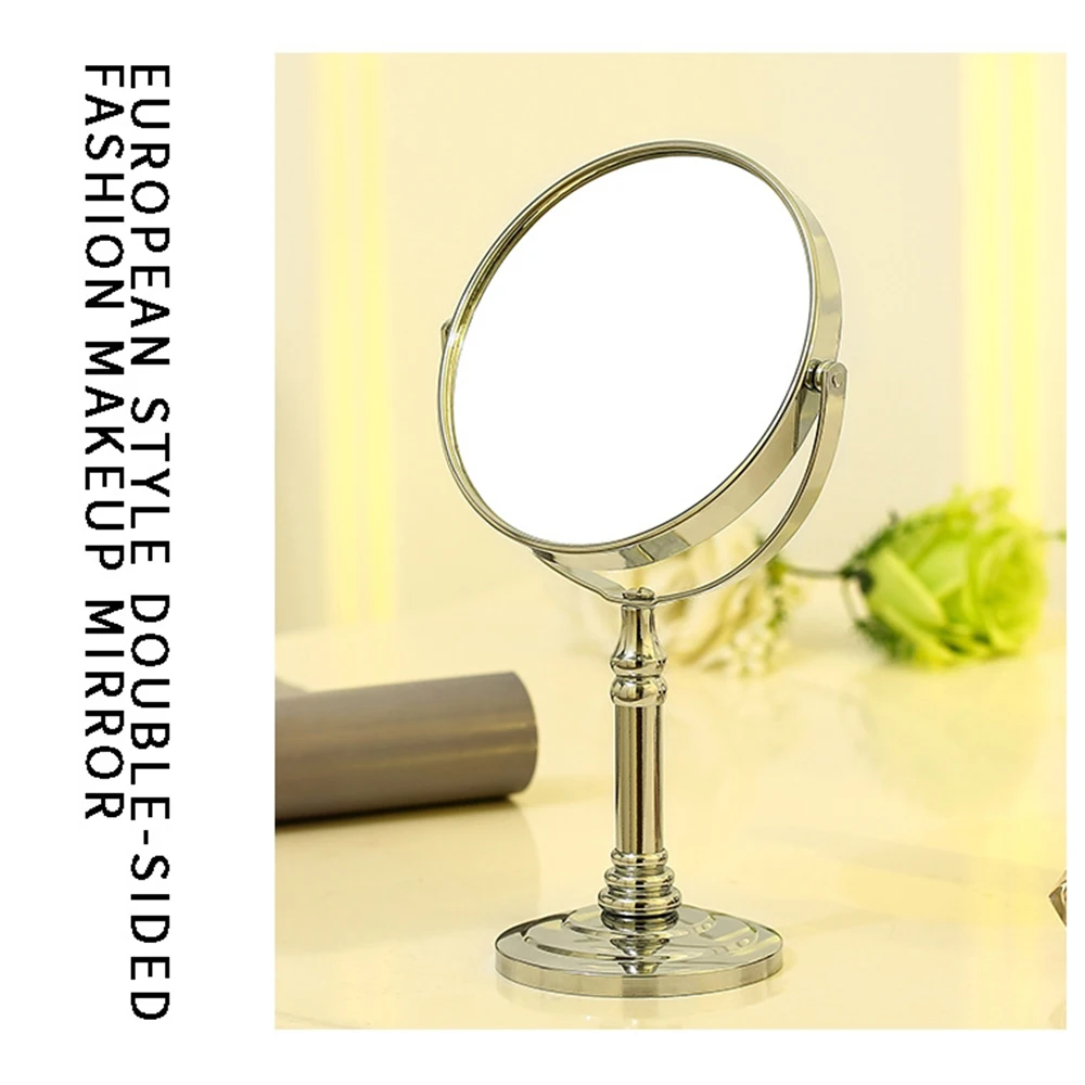 1 шт. Двухстороннее увеличительное косметическое зеркало для косметики настольная подставка портативное зеркало для макияжа подарки для любителей носимых