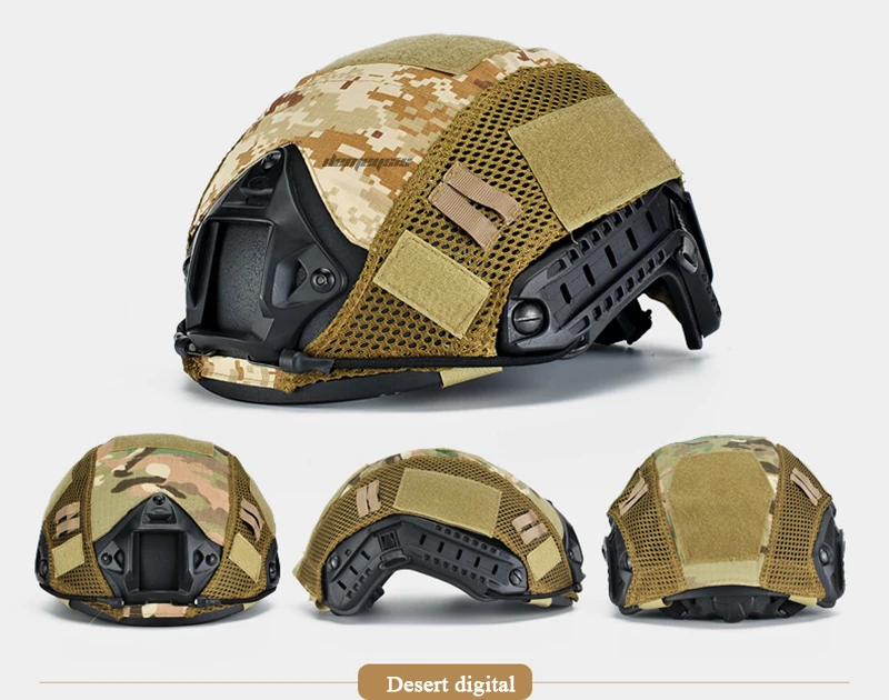 Tactical Camouflage Helmets Cloths CS FAST Helmet Cover Army Paintball Wargame Helmets Cover