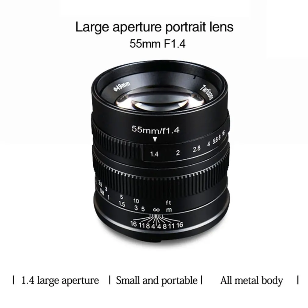 

7 artisans 55mm F1.4 Prime Lens to All Single Series for SONY for Fuji for Canon for M43 for Leica Cameras Accessories