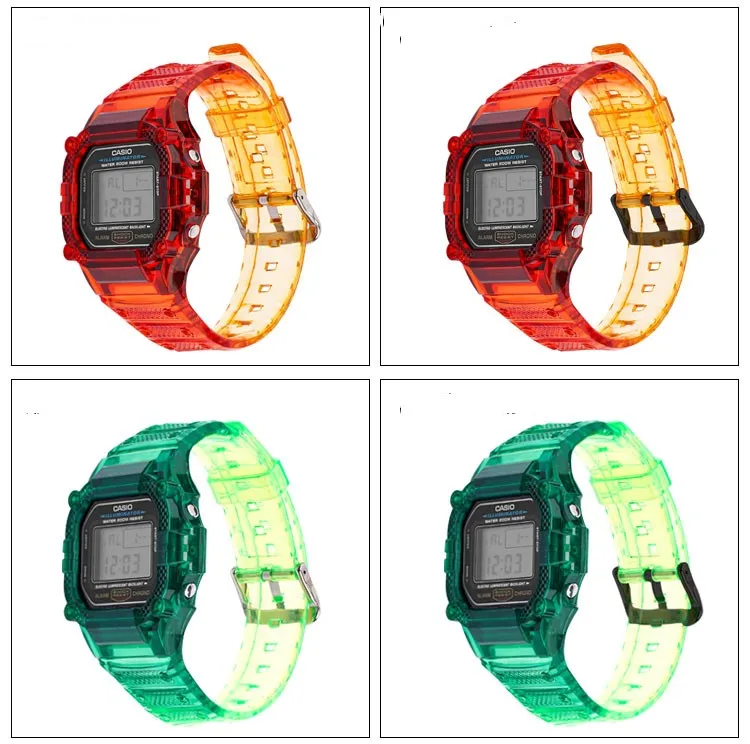 Watch Band Strap For Casio DW5600 GW-5610 Bracelet Watchband Cover Resin Wristband Screen Protectors Case for G-SHOCK Wrist band