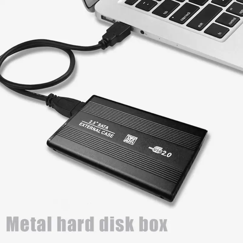 2 5 дюйма SSD жесткий диск чехол SATA USB2.0 HDD коробка Алюминий сплав Портативный