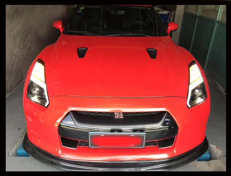 Автомобильный Стайлинг фара для Nissan GT-R фары 2009- GTR светодиодный фары DRL Ангел глаз Hid Биксеноновые автомобильные аксессуары