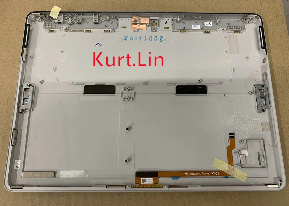 Microsoft surface go 2 1901/1926の背面カバー,ベゼル付きの新しい