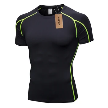 

Lixada Pack of 3 Men Short Sleeve Compression Shirt Quick Dry Running Fitness Athletic Workout T-Shirt Baselayer Top