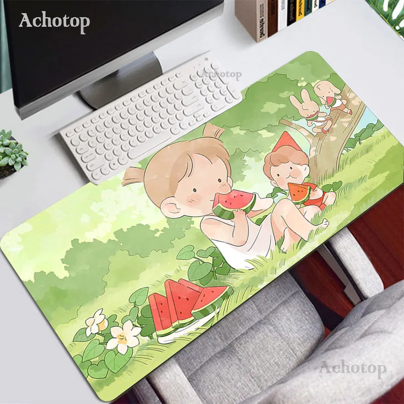 thumbnail image 1 of Alfombrilla de ratón Kawaii para Gamer, alfombrilla grande y bonita para teclado de verano, alfombra rosa con personalidad de Anime, alfombrilla de escritorio para ordenador portátil XL de goma, 1 of 5