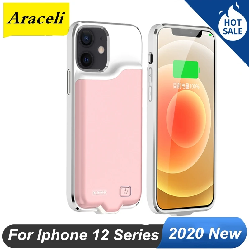 Per Iphone 12 Pro Custodia Per Batteria Custodia In Materiale Siliconico Power Bank Per Iphone 12 Mini 12 Pro Max Custodia Per Caricabatterie