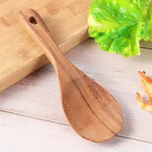 Длинная ручка Акация мангиум рисовая Ложка деревянная весло каша суп совок посуда для дома кухня