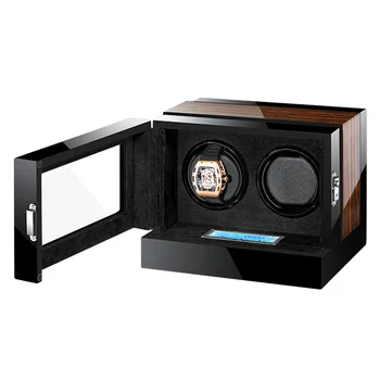 

Top Brand Luxury 2020 Watch Winder Box For Automatic Watches Wooden Touch Screen Black Accessories Watches Storage Uhrenbeweger