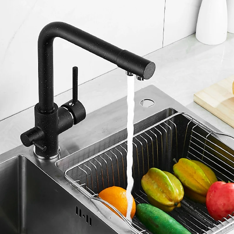  Kitchen Sink Faucet Mixer Seven Letter Design 360 Degree Rotation Water Purification Tap Dual Handl - 4000172023141