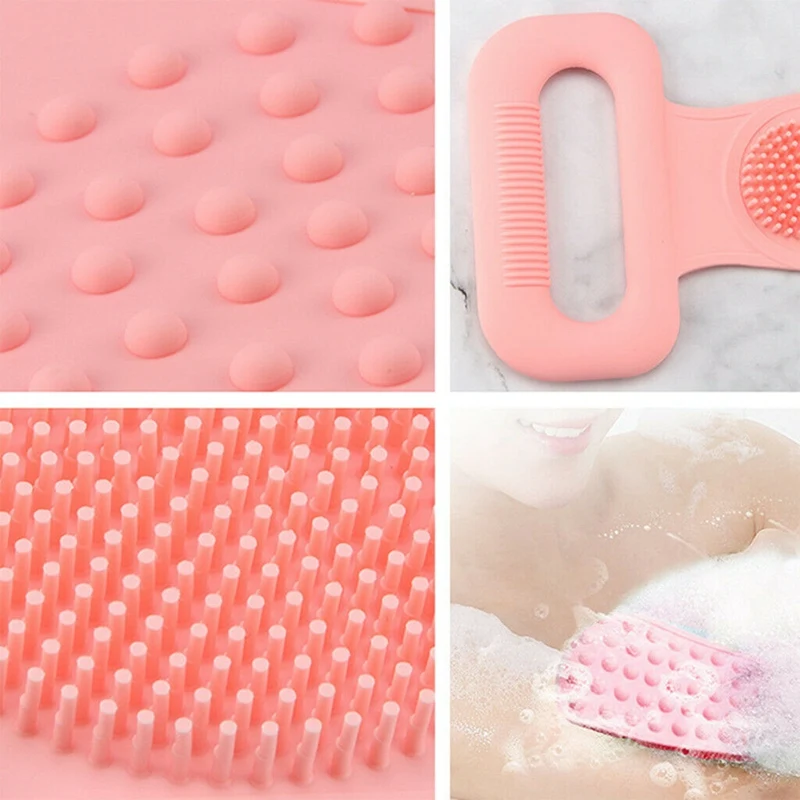 NEW-Bath Artifact Shower Shower Silicone Body Brush Bath Belt Exfoliating Body Brush Belt Wash