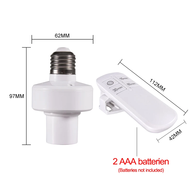 Support de lampe à télécommande sans fil, douille E27, Bases de lampes pour  ampoule LED, lustre de plafond avec interrupteur à minuterie intelligent -  AliExpress