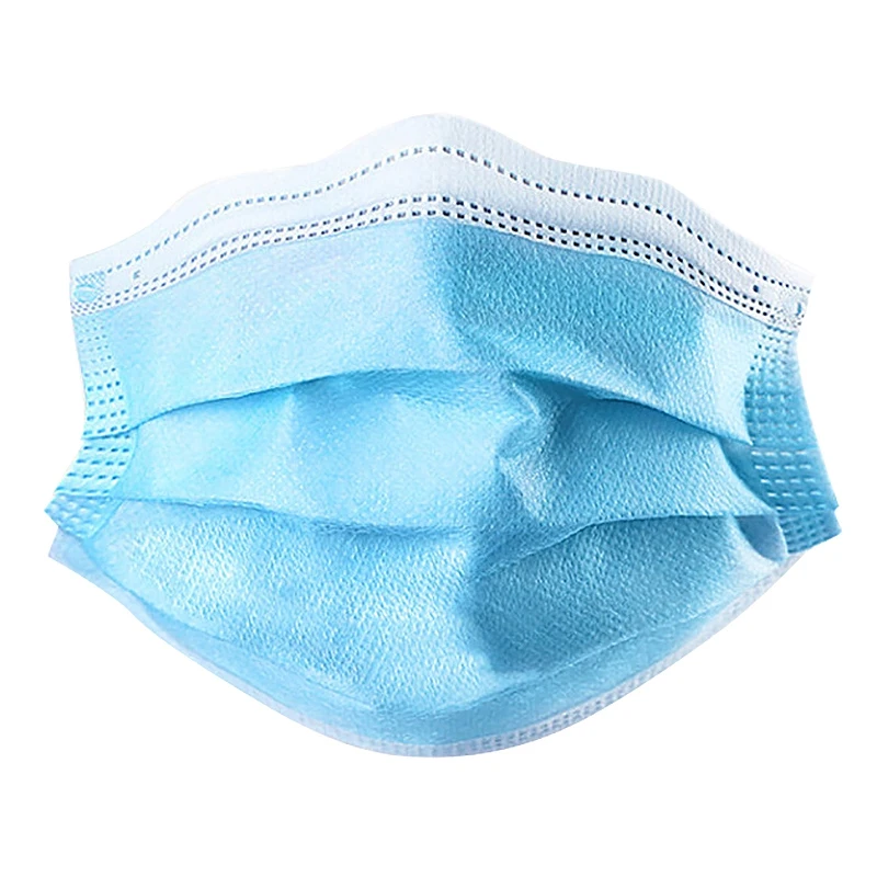 

Quality 50Pcs Non-Medical Disposable Mask Nonwove 3 Layer Ply Filter Dust Mouth Face Mask blue