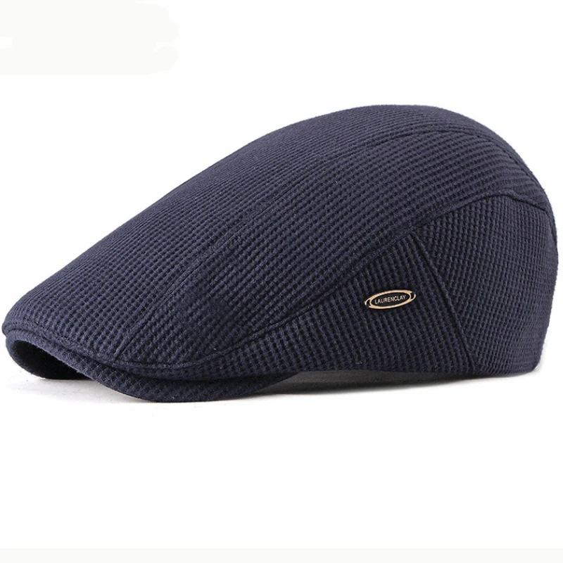 Beret Cap Autumn Winter Hat Caps for Men Women Adjustable Flat Cap Solid Knitted Beret hat woolen beret