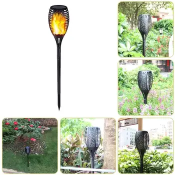 

Waterproof 3 Modes Solar Powered Streetlight LED Flame Flickering Landscape Garden Lamp Torch Light Spotlight Outdoor Lamp