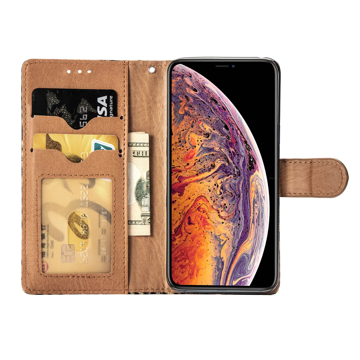 Кожаный чехол для iPhone 11 Pro XS Max XR X 7 8 6 6s Plus SE 2020 Леопардовый меховой откидной Чехол