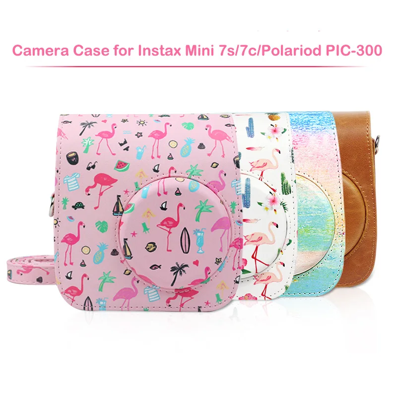 

Compatible PU Leather Instax Camera Case Bag for Fujifilm Instax Mini 7s 7c Instant Camera and Polaroid PIC-300 Camera