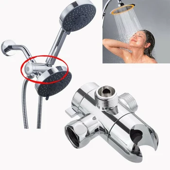 

Bathroom Shower Head Diverter Sprayer Arm Mount 3-Way Valve Fix Bracket ABS Universal Shower Components