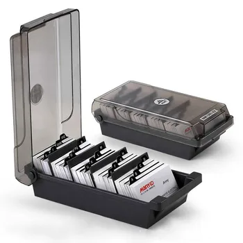 

Large capacity 4 crossover board business card index rack storage box organizer CY529