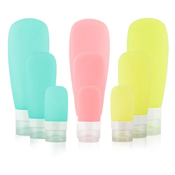 

1Pc 30ml 60ml 90ml Silicone Refillable Bottle Portable Traveler Packing Bottle Press Bottle for Lotion Shampoo Bath