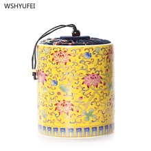 Цзиндэчжэнь Ретро китайский стиль герметичная керамика с крышкой кофейные бобы конфеты печенье коллекция банки кухонные украшения для хранения