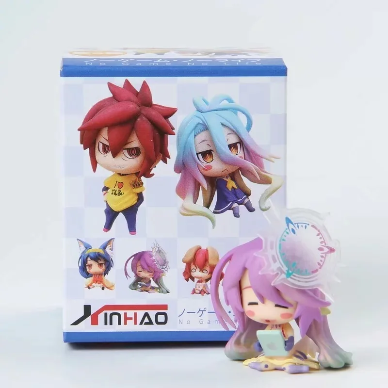 Anime Figure No Game No Life Shiro Sora Jibril Steve PVC Action Figures Collectible Model Toys Doll 6pcsset (5)