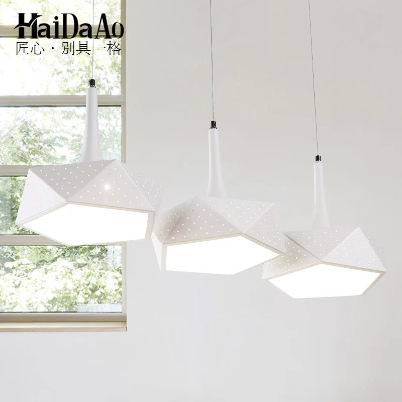 

Modern Minimalist White Iron Led Bar Pendant Light Dining Room Coffee Restaurant Hanging Lamp Droplight 110-240v Drop lustre