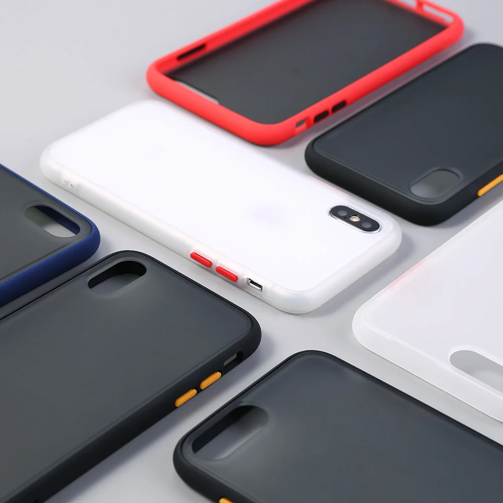 Противоударный защитный чехол для телефона iPhone 11 Pro Max XS XR 7 8 6 6s Plus Матовый Жесткий