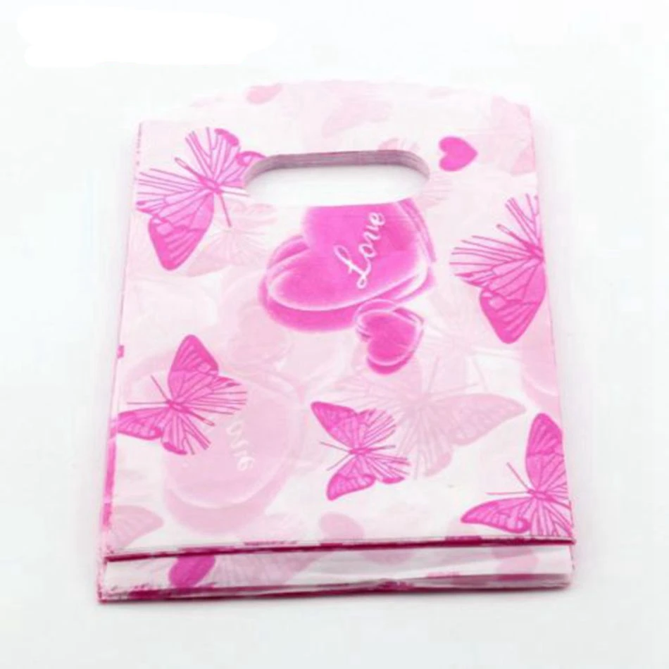 300pcs Plastic Jewelry Gift Bag Wedding Party Christmas Favor Gift Bags 9x15cm 20pcs jewelry packaging wedding favor bags small pink cotton canvas bags mini drawstring bag necklace earring jewelry gift pouch