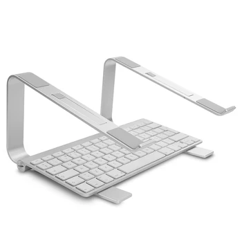 

Hot Sale Aluminum Alloy Laptop Stand for Desk Laptop Cooling Bracket Sleek and Sturdy Laptop Riser Silver