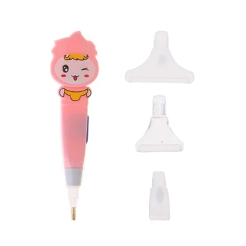 

5D Diamond Painting Cross Stitch Embroidery Point Drill Pen 4 Heads w/ LED Light E15B