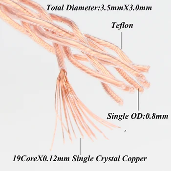 

E503 8 Core 6N single crystal copper headphone upgrade Audio DIY upgrade wire earphone cabl audio video Earphone wire