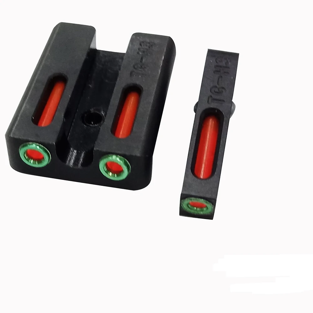 Magorui волоконно-оптический прицел-красный/зеленый передний задний прицел для Glock - Цвет: Red Fiber
