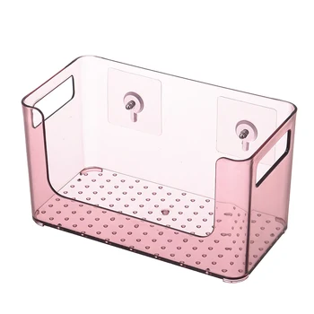 

Mask Storage Box Creative Free Punching Bathroom Leaking Transparent Wall-Mounted Cosmetics Storage Box