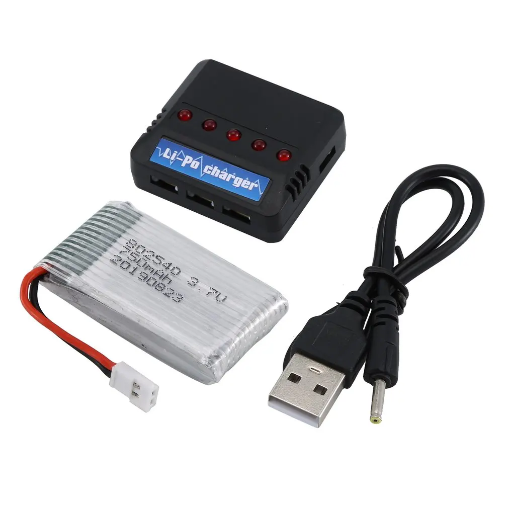 

3.7v 650mah Battery + 5 In 1 Charger Units For Syma X5c X5c-1 X5 H5c RC Quadcopter Spare Parts 852540 Drone Rechargeable battery