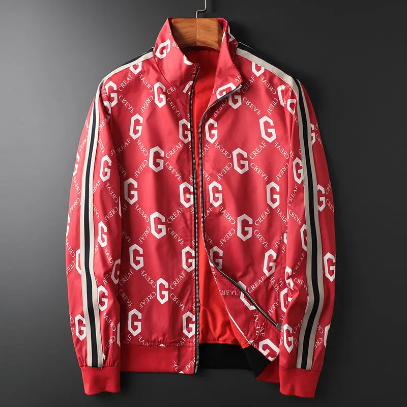 2021 Fashion G Letter Brand Windbreaker Spring Zipper Men's Jacket Autumn Trend Handsome Loose Casual Jacket Men Clothing 2021 Fashion G Letter Brand Windbreaker Spring Zipper Men's Jacket Autumn Trend Handsome Loose Casual Jacket Men Clothing