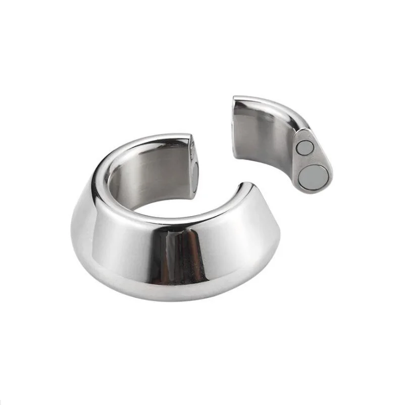 Male Metal Magnetic Therapy Cockring Penis Pendant Foreskin Resistance Delay Gonobolia Ring 