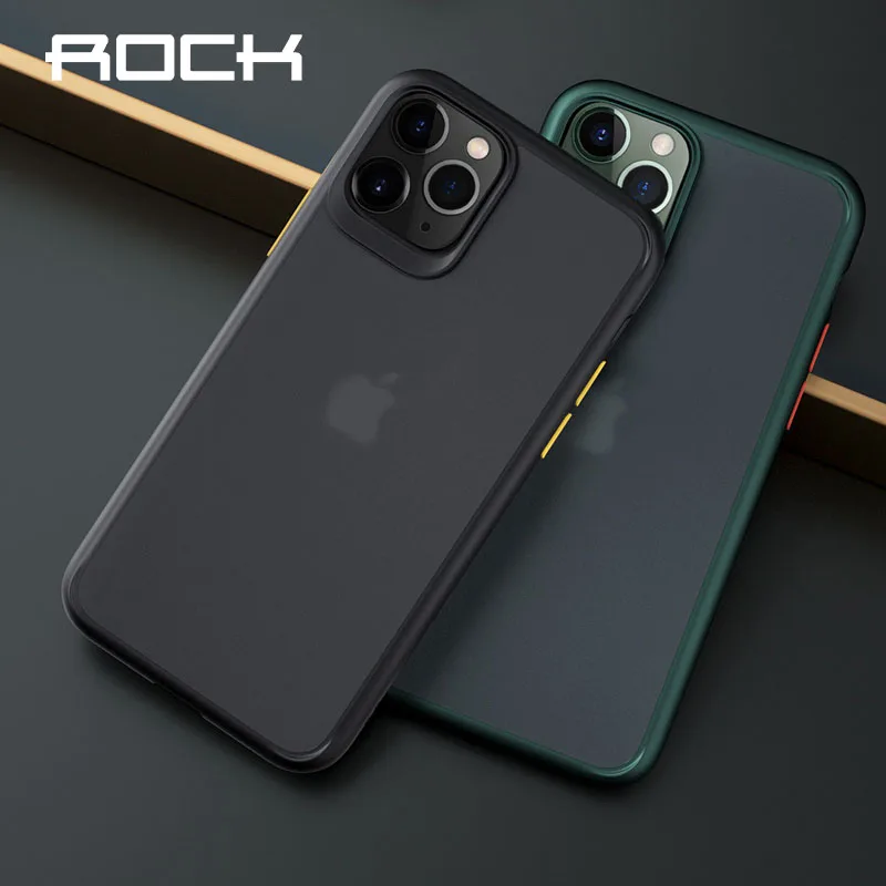 ROCK матовый чехол для телефона iPhone 11 Pro Max защитный PC TPU противоударный X Xs мобильный