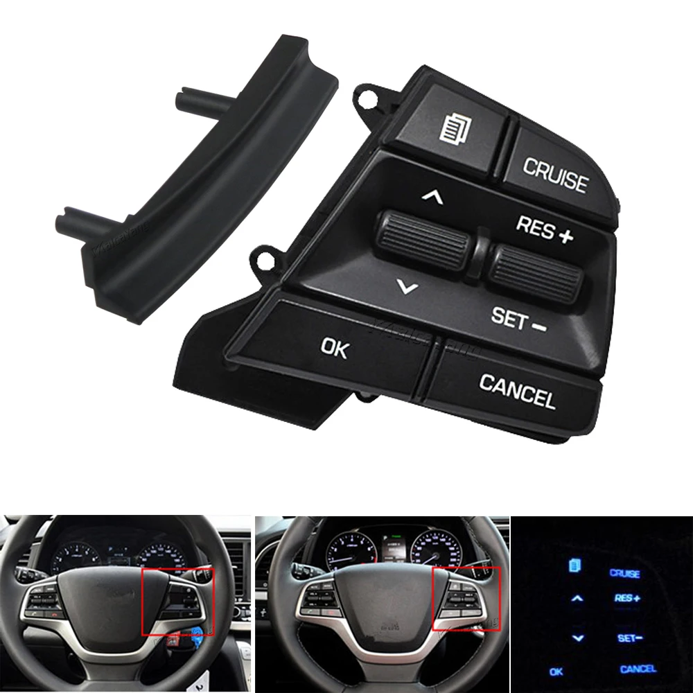 High Quality Steering Wheel Button Cruise Control Switch For Hyundai Movable Collar Solaris/Accent 1.6L 2017 2018 96700-F2210 |