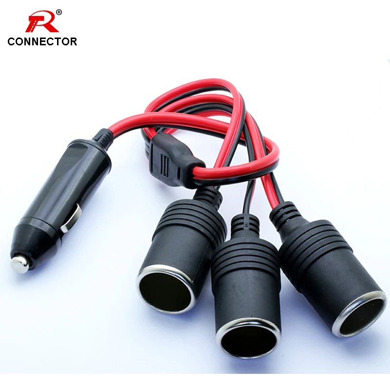 

10pcs Car Charger Cigarette Lighter Splitter, 3 in 1, Car Power Adapter Connector Auto Cable Input 12V 24V Socket