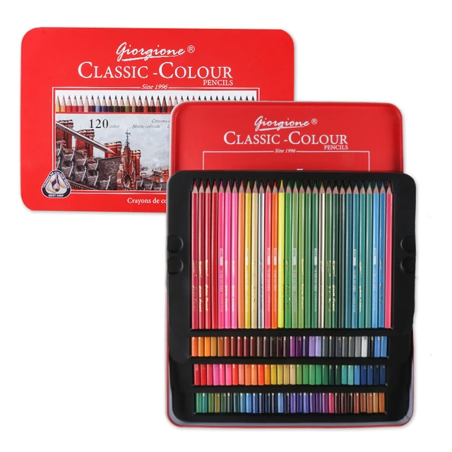 Kalour 120 Colors Professional Color Pencil Set Iron Box Colored Colour  Drawing Pencil Lapices De Colores School Artist Supplies - Wooden Colored  Pencils - AliExpress