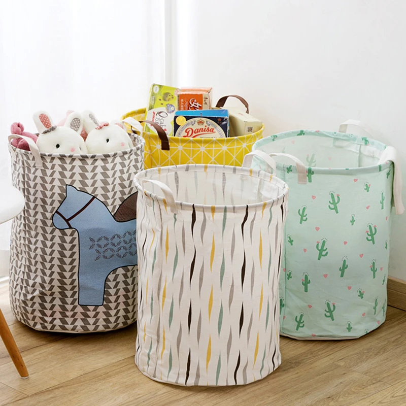 Laundry Basket Children's Room Baskets Foldable Sack 人気ショップが最安値挑戦
