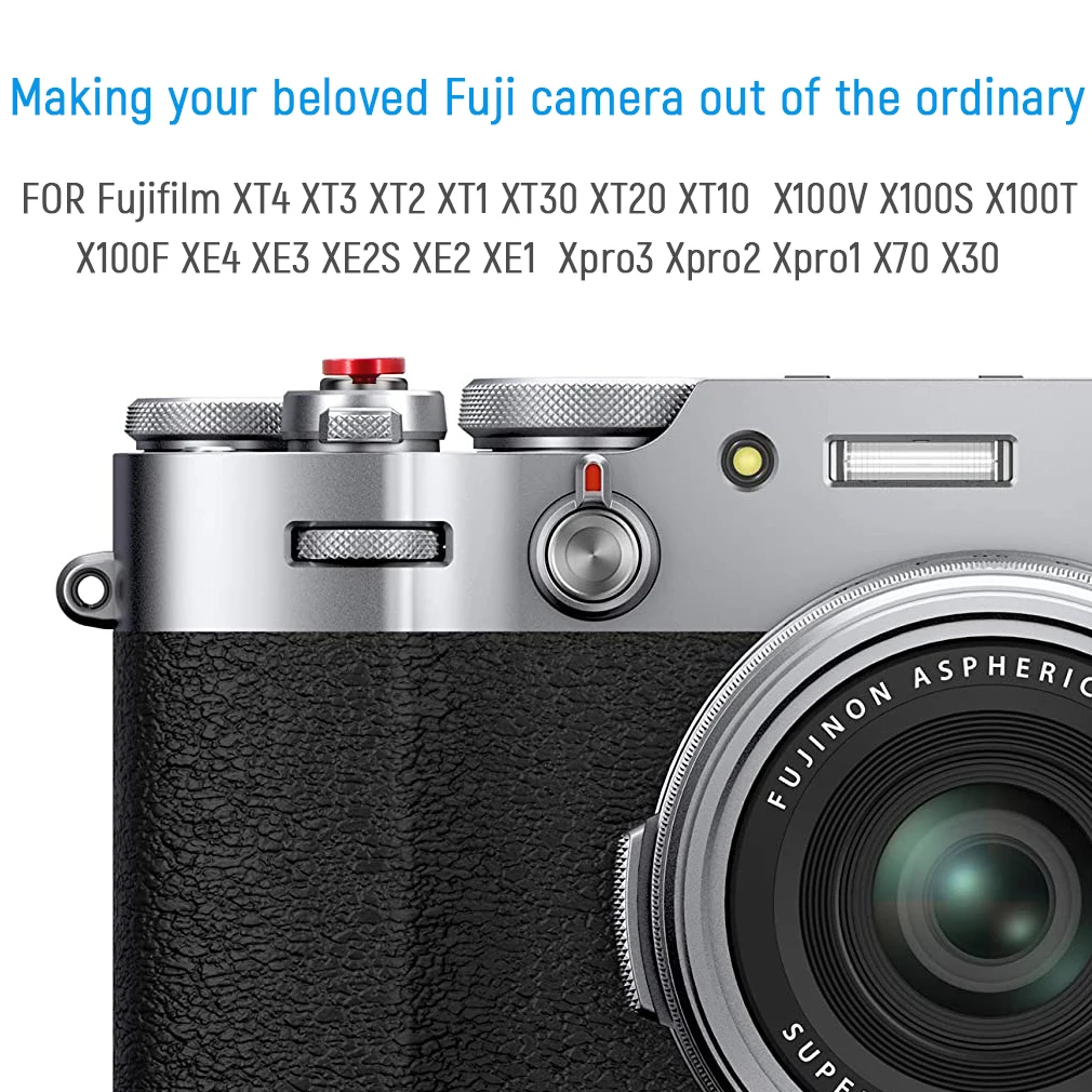 3 x Metal Shutter Release Button for Fuji XT4 XT3/2 XT30 XT20 X100V X100S X100T X100F XE4 XE3 XE2 Xpro3 Xpro2 X70 X30 and More