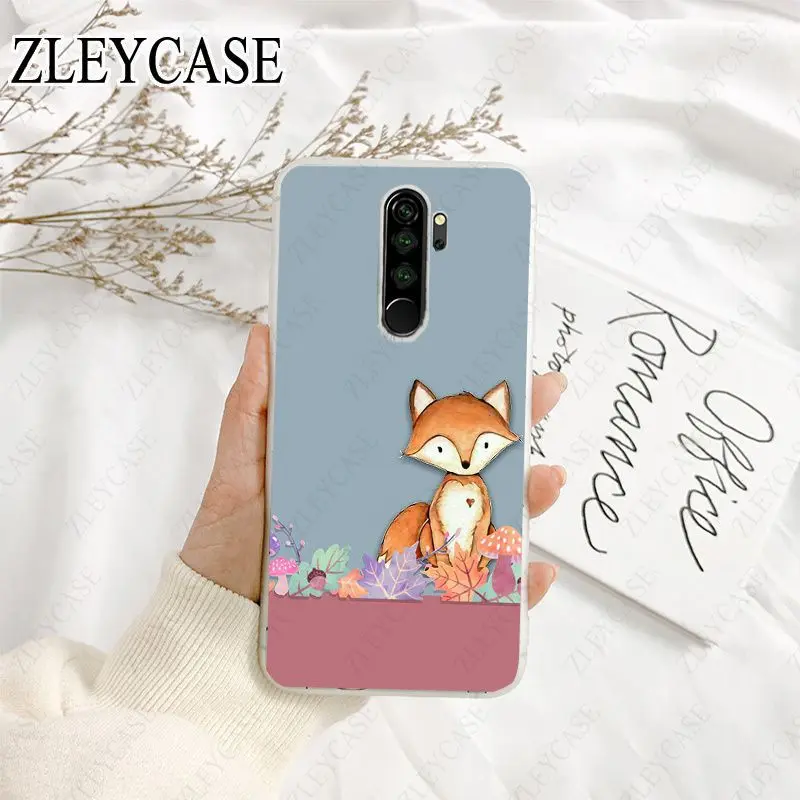 Cartoon Animals Fox Deer Hedgehog