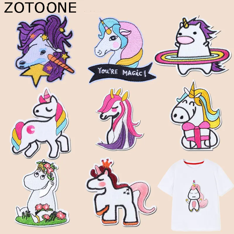 ZOTOONE милые наклейки с животными для детей утюга на одежду футболку теплопередача